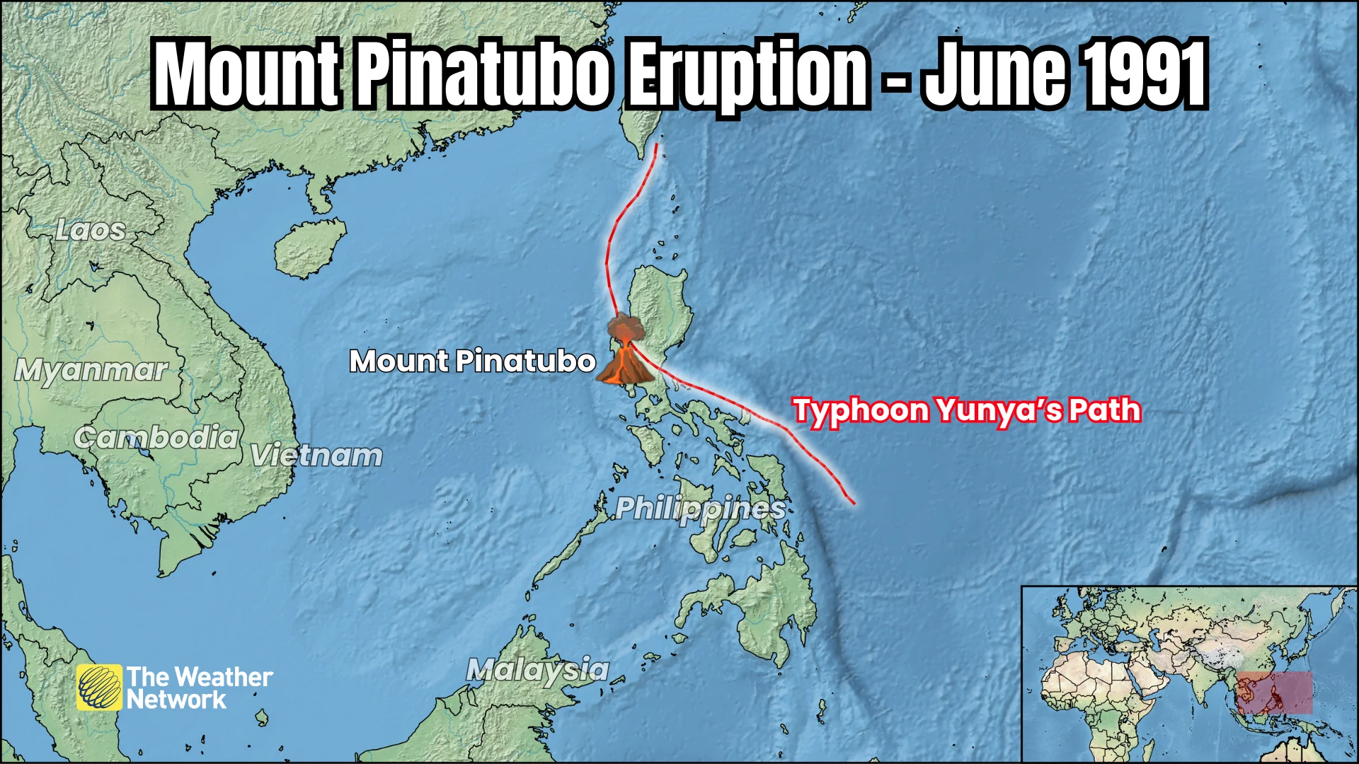 Mount Pinatubo Typhoon Yunya Philippines