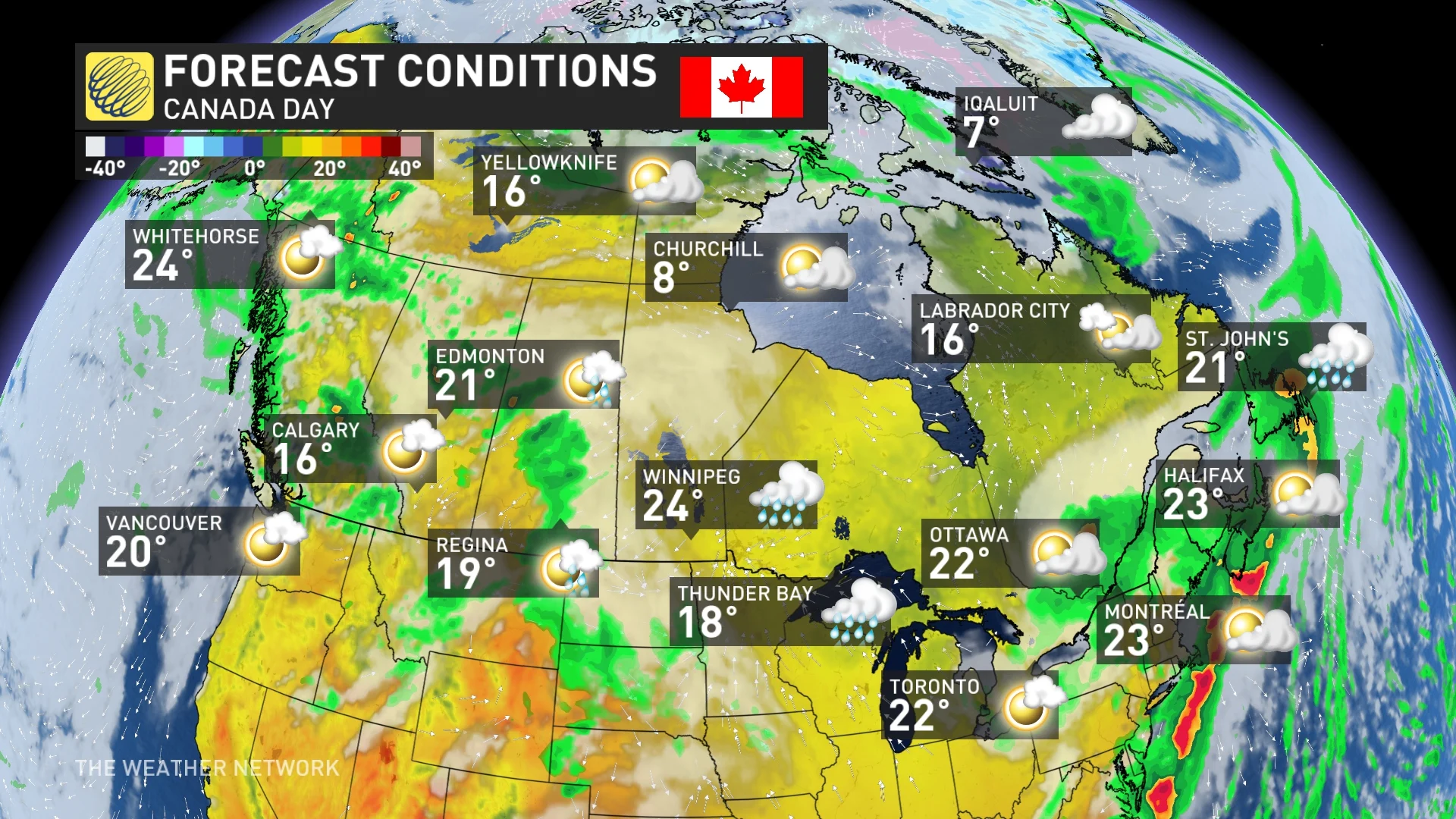 Baron - Canada Day forecast conditions