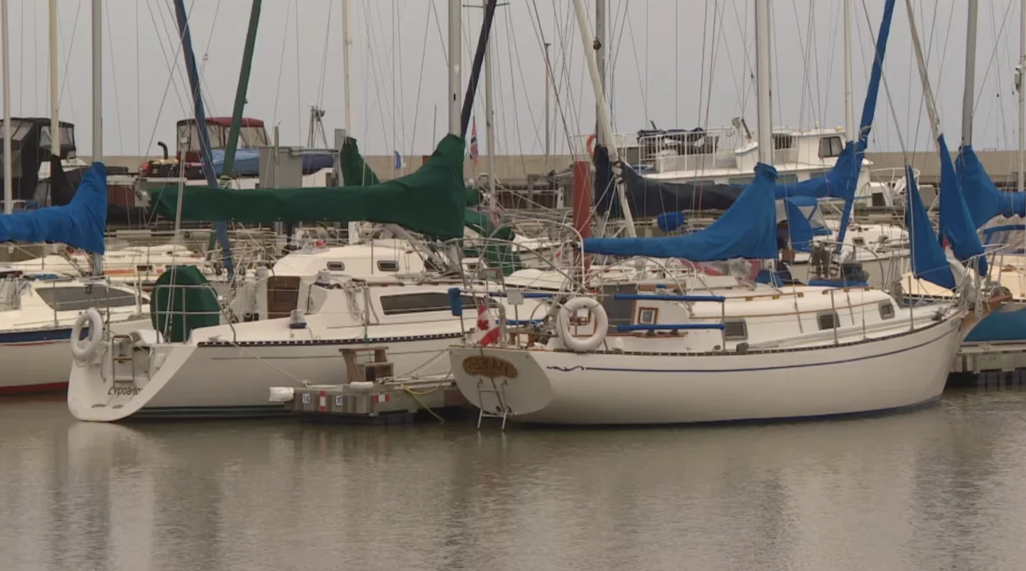 CBC: Sailboats remain near the shoreline in Gimli as people seemed to be trying to stay out of the rain on Wednesday afternoon. (CBC)
