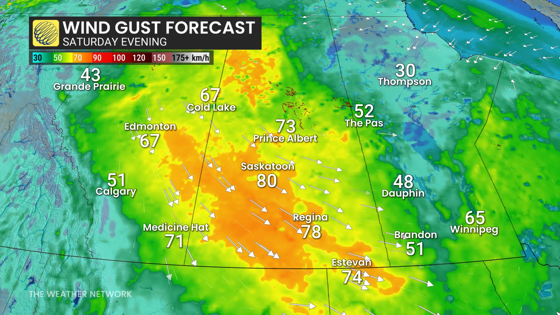 Baron - Prairies wind gusts Saturday evening - June5