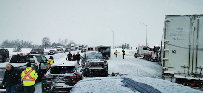 The Weather Network Highway 400 Northbound Lanes Near Newmarket
