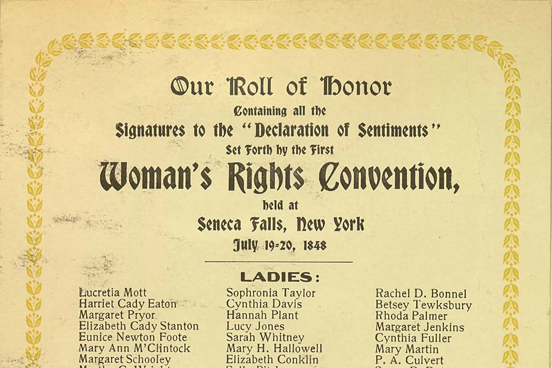 Declaration sentiments Eunice foote