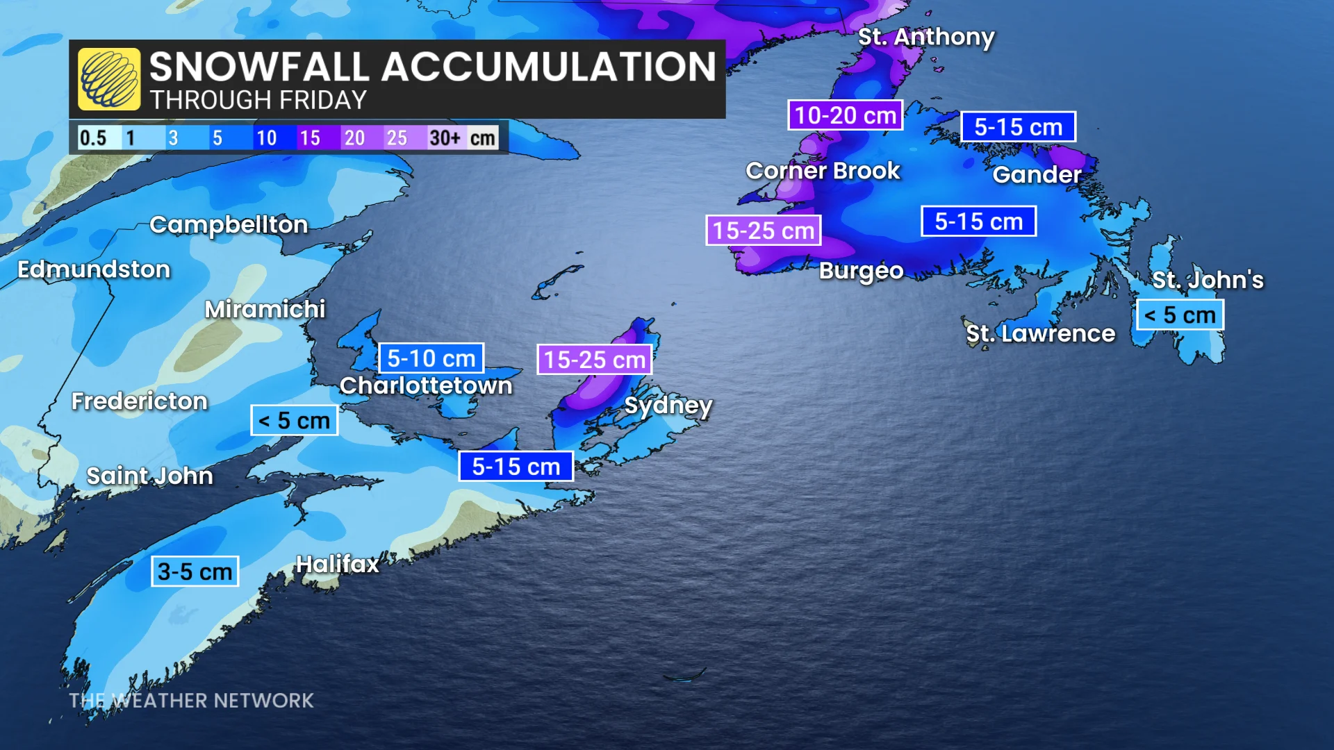 Baron - Atlantic Canada snowfall - Dec 4