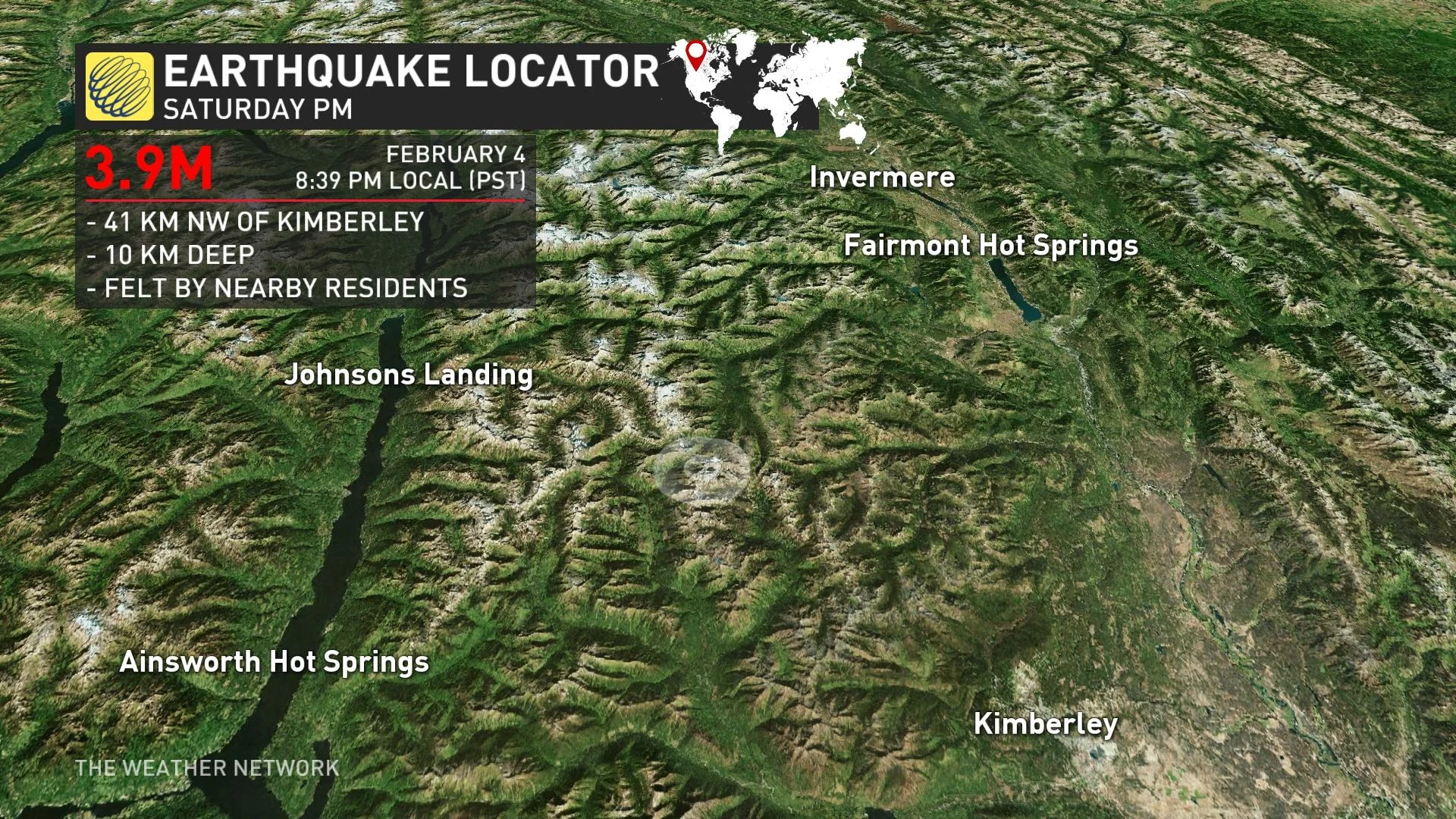 B.C. rattled by a 3.9-magnitude earthquake, shaking reported