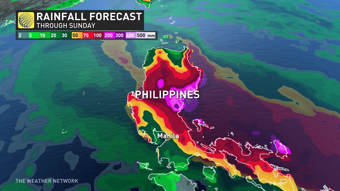 Philippines rainfall forecast