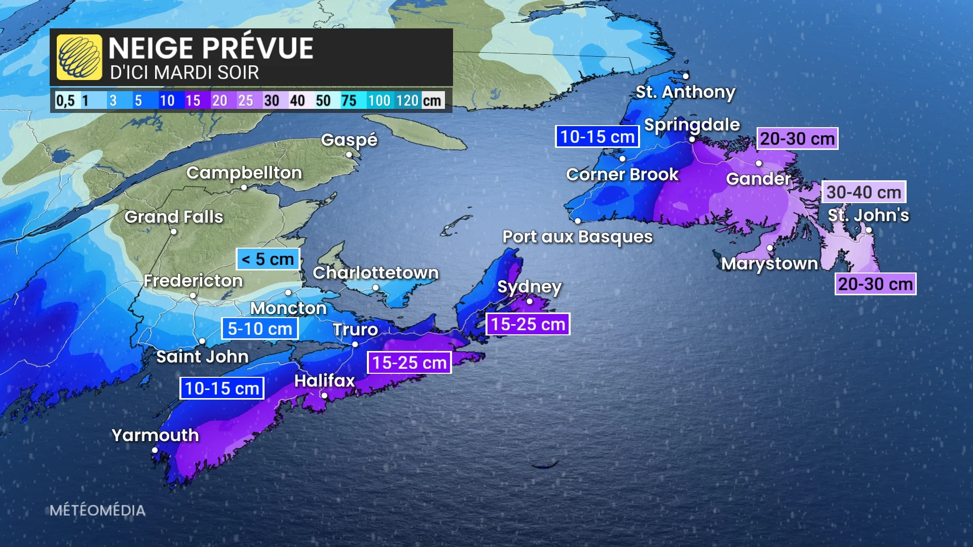 Jusqu'à 40 cm de neige dans les maritimes