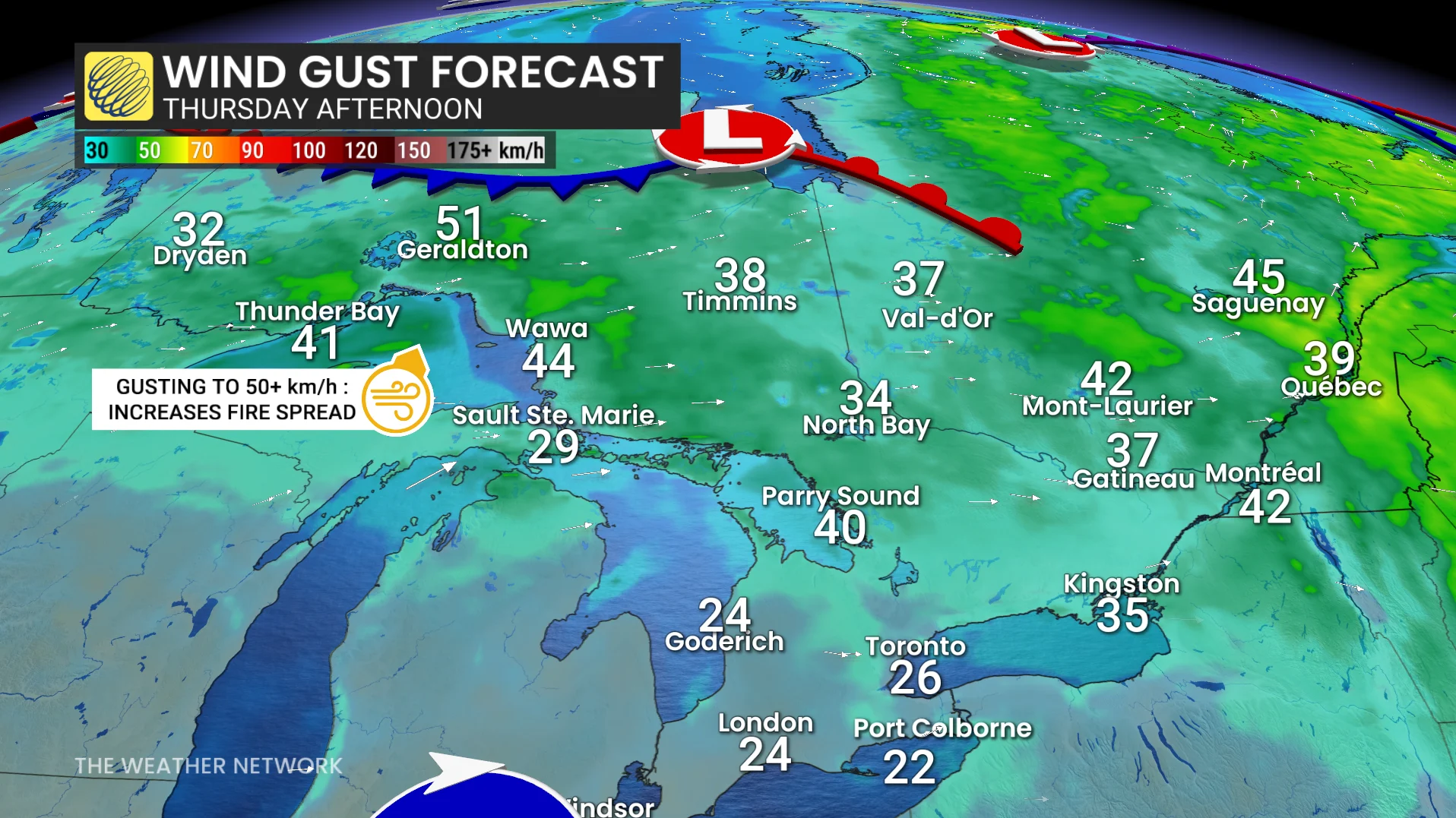 Baron - Ontario winds Thursday - July 23