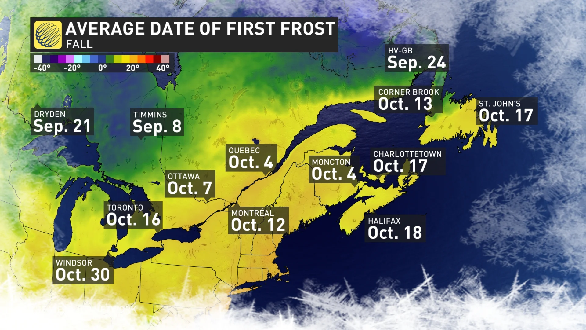 First Frost - Canada East. The Weather Network