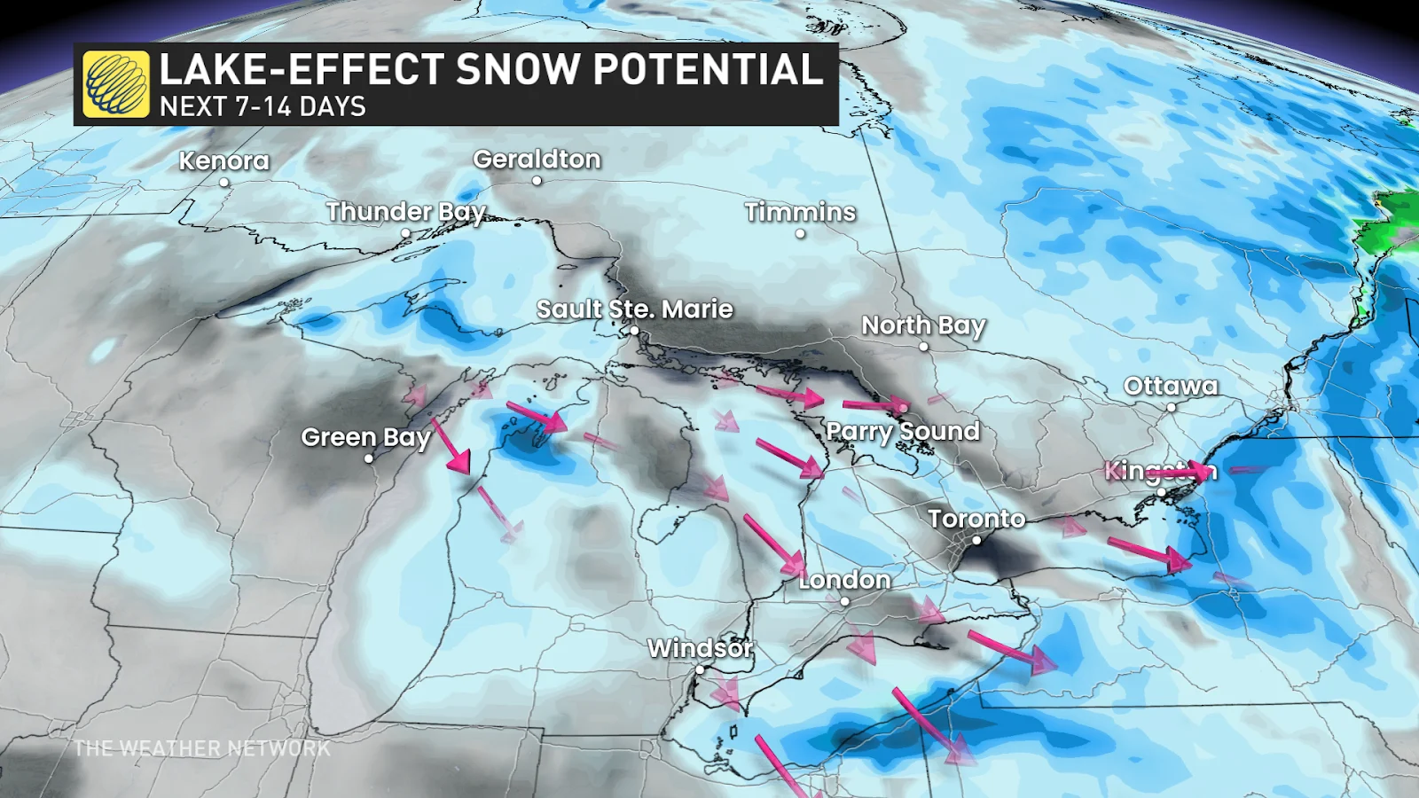lake-effect snow potential next two weeks