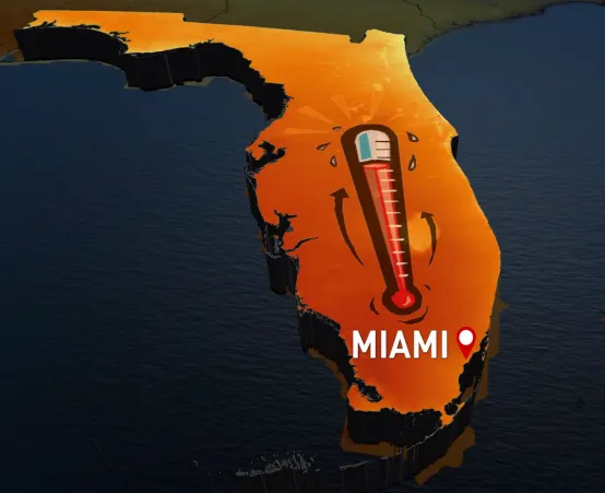 Chaleur record en Floride : Miami enregistre un mois d'avril plus chaud que mai.