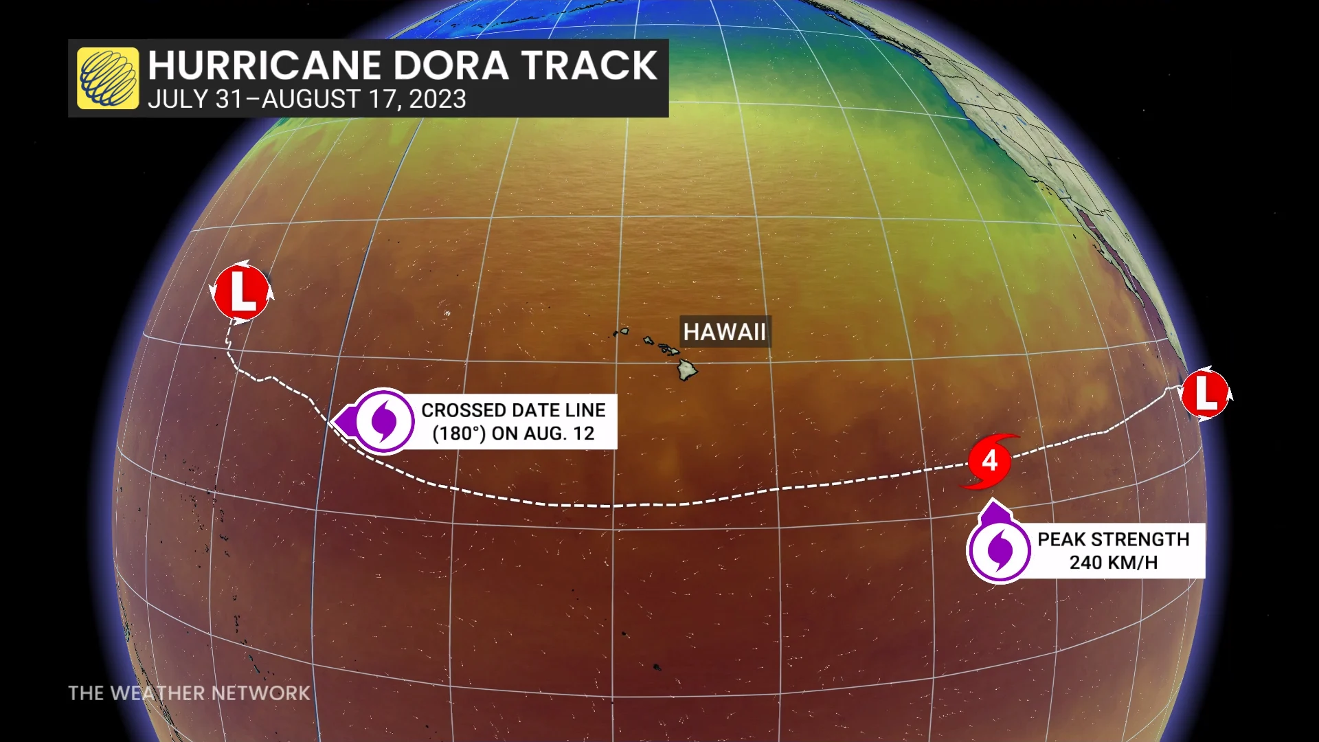 Hurricane Dora 2023 Track