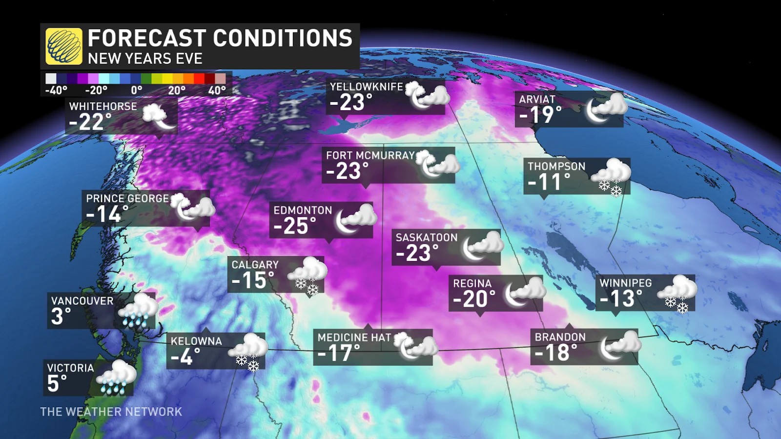 New Years Eve Forecast West