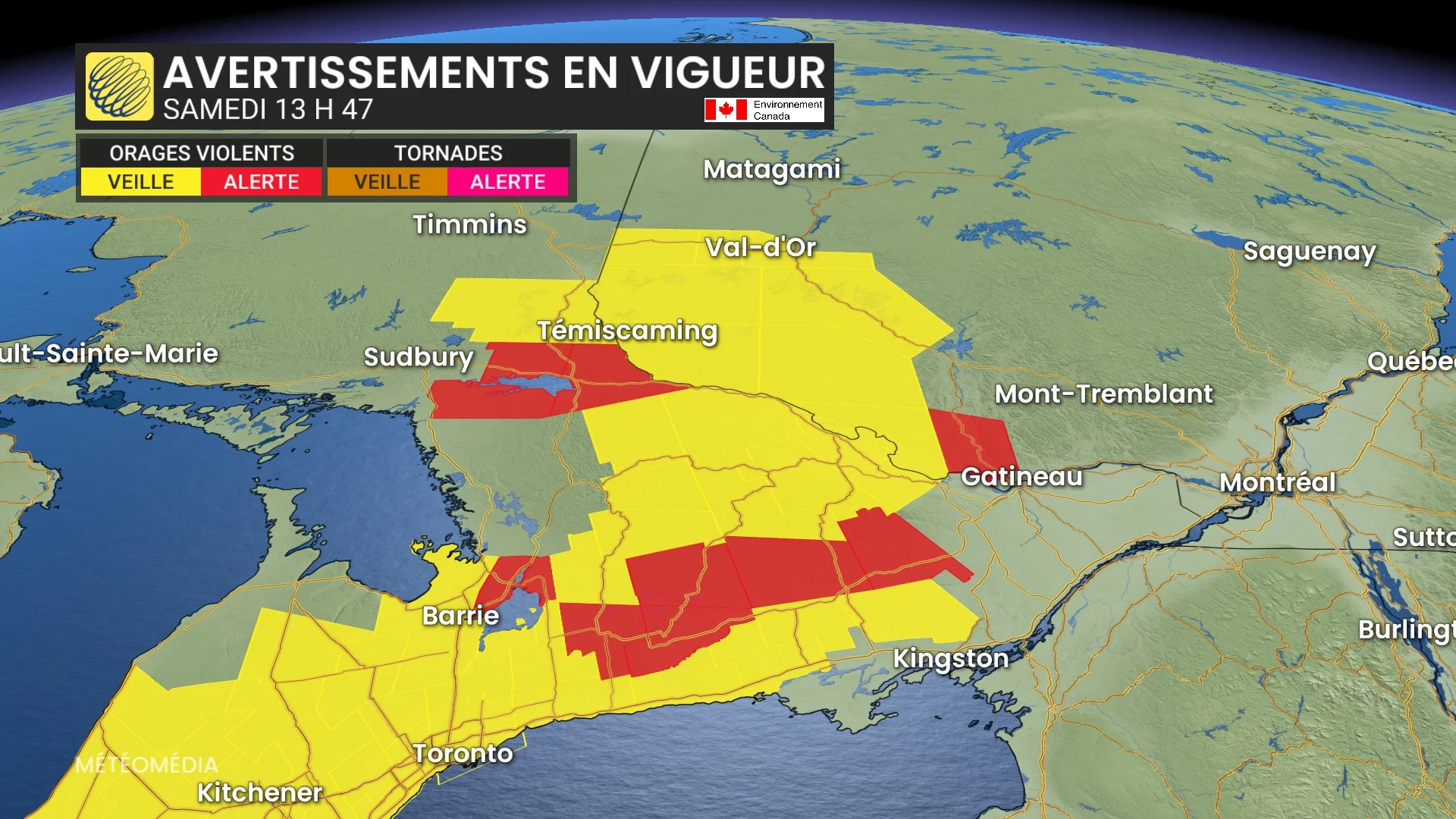 Risque d’orages violents ce samedi pour ces secteurs