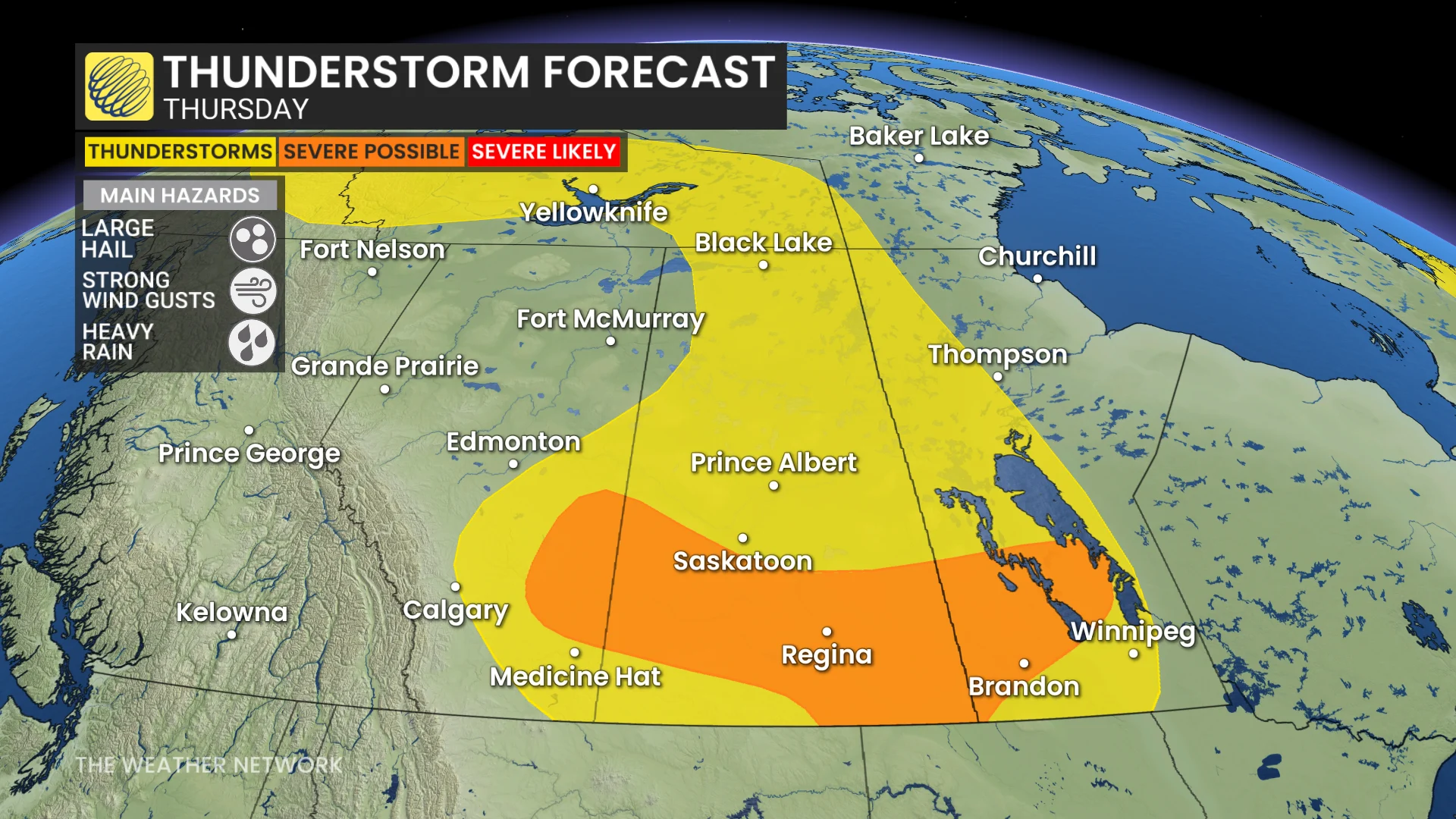 Baron - Prairie thunderstorm risk Thursday - July 8