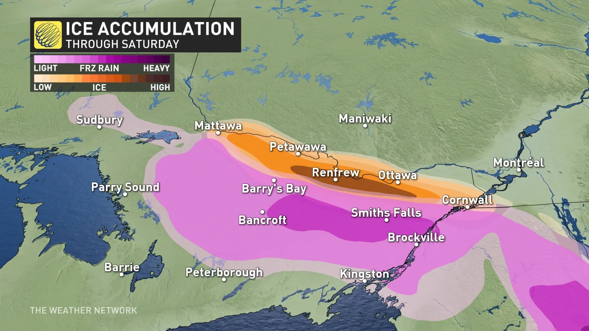Messy, mild Christmas Day means icy roads or rain in Central Canada