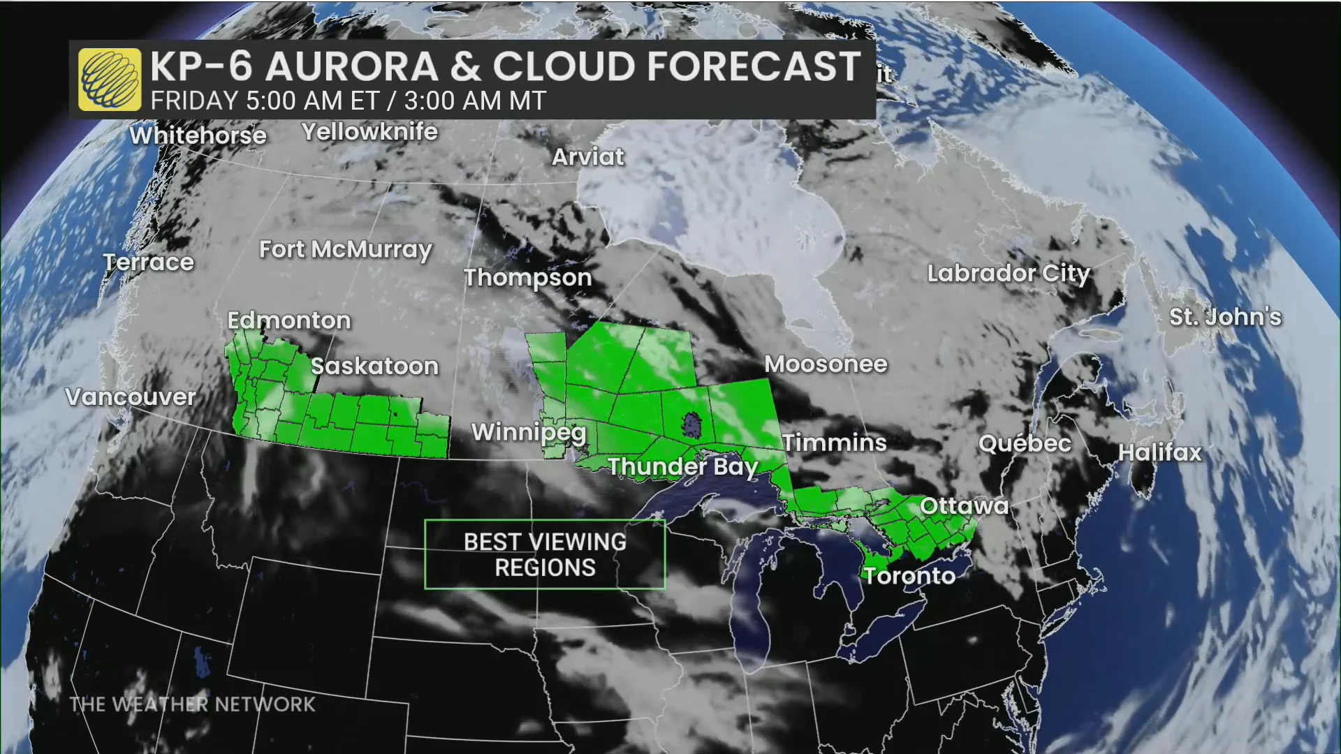 Cloud Forecast - Auroras - October 9 2026