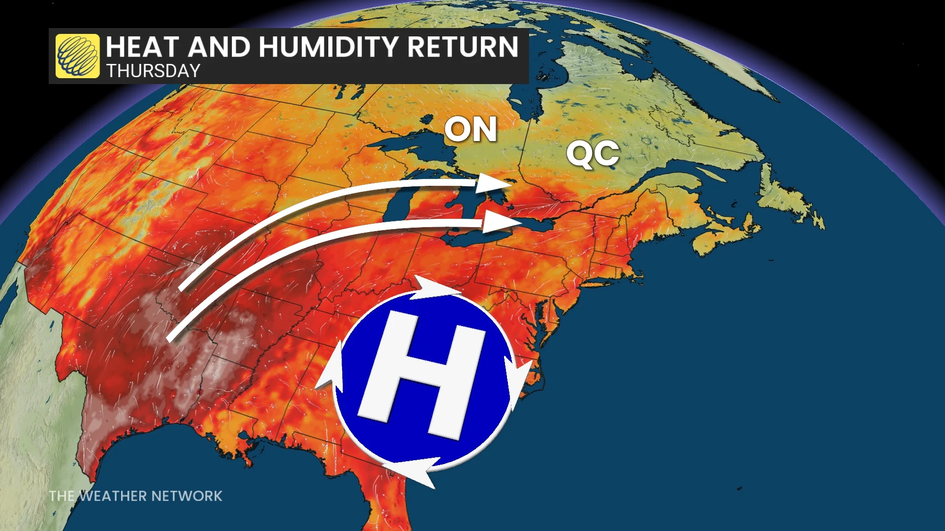 Baron - Heat and humidity return to Ontario and Quebec Thursday - July 23