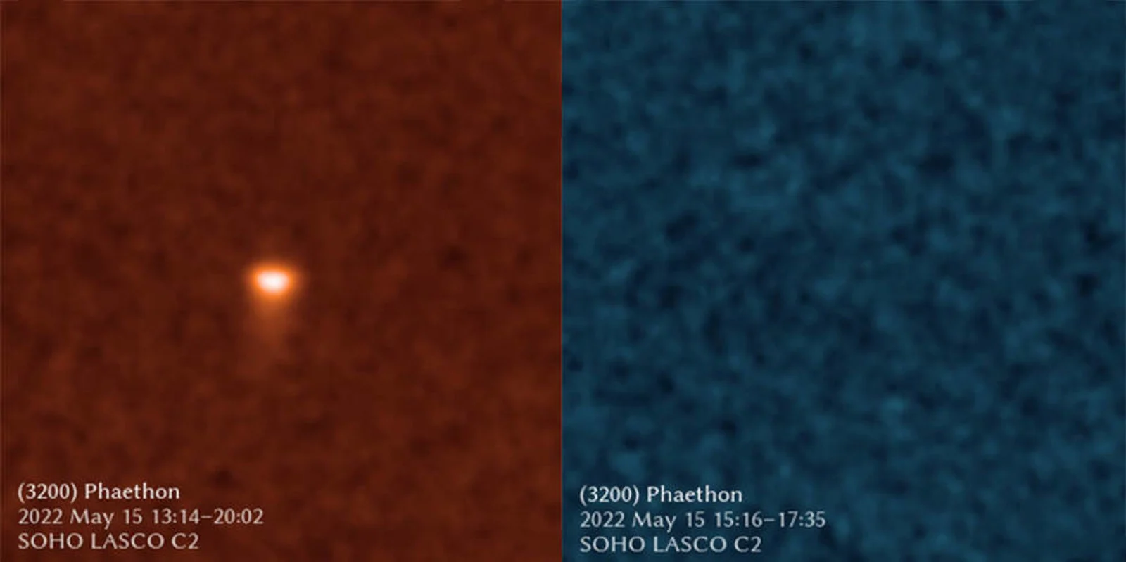 Phaethon SOHO LASCO C2 - C3 side by side NASA