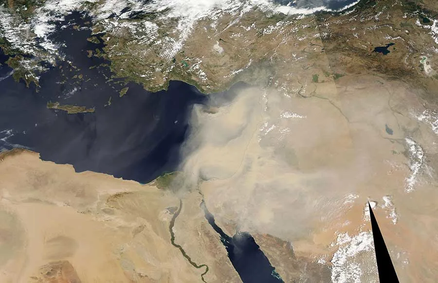 Dust Storm Iran Iraq NASA