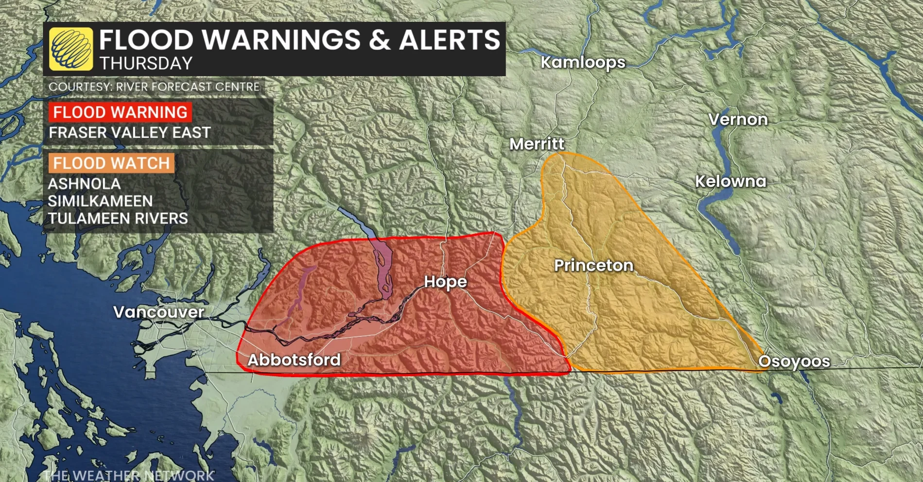 Baron - BC flood warnings and alerts - Dec 11