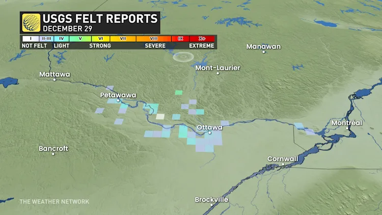 Largest earthquake ontario