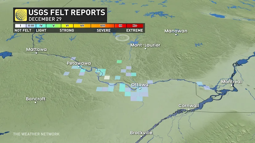 Largest earthquake ontario