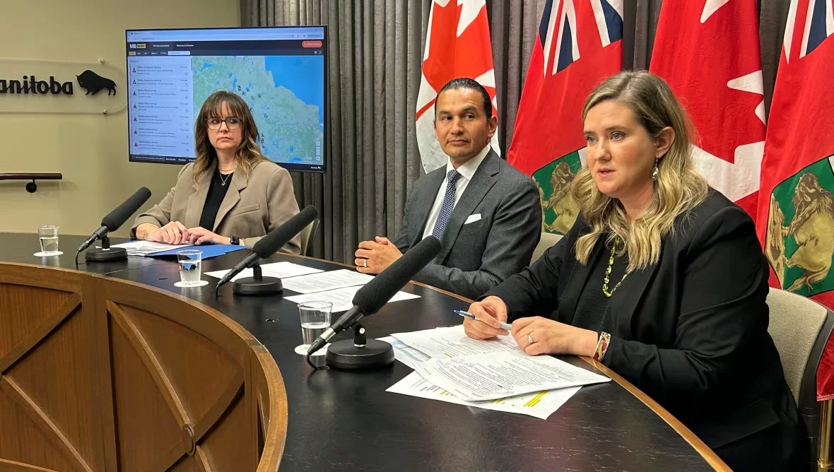 Kristin Hayward, Wab-KInew, Christine Stevens, Manitoba, Wildfire, July 11, 2025. (Gilbert Rowan/Radio-Canada)