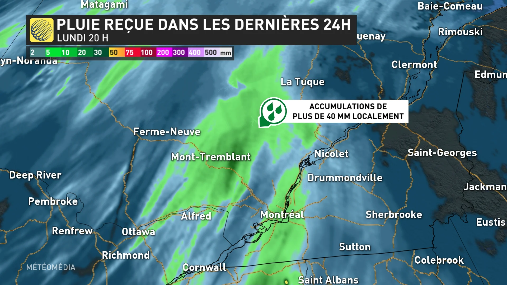 PLUIE REÇUE