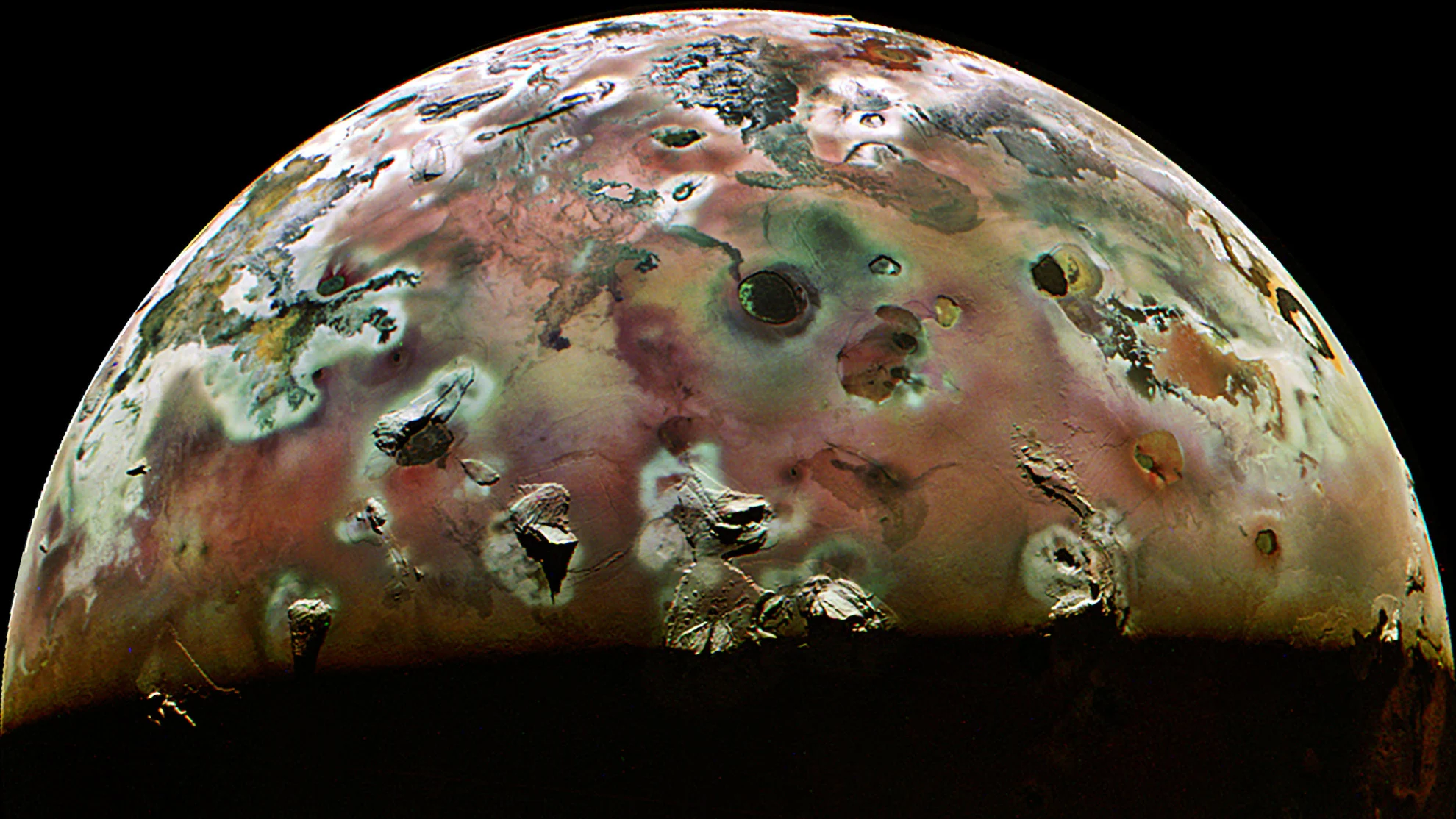 Volcanic Io imaged in spectacular detail by NASA's Juno probe