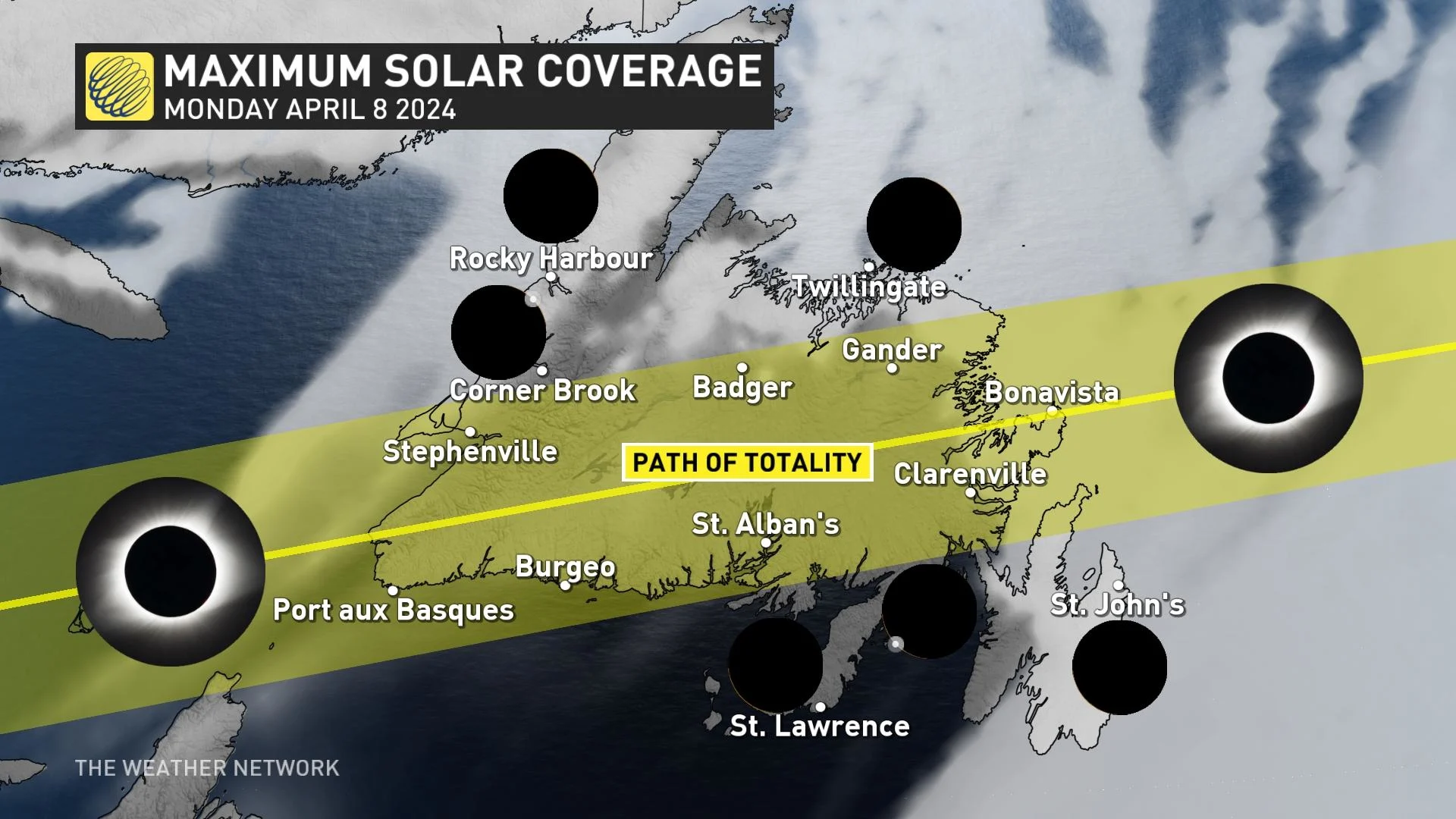 Newfoundland solar eclipse coverage, April 6