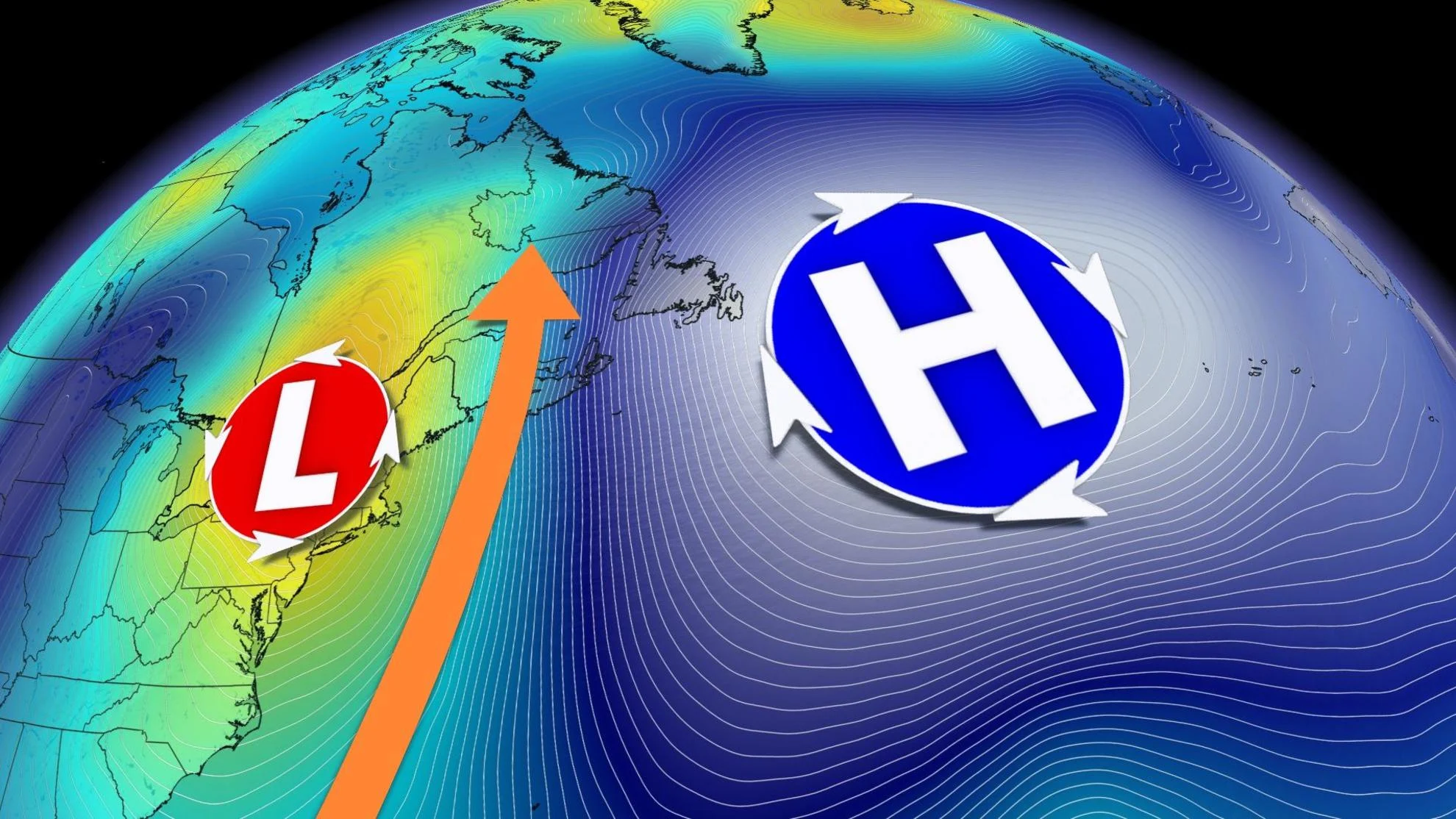 Massive Atlantic 'anticyclone' steers storm into Eastern Canada