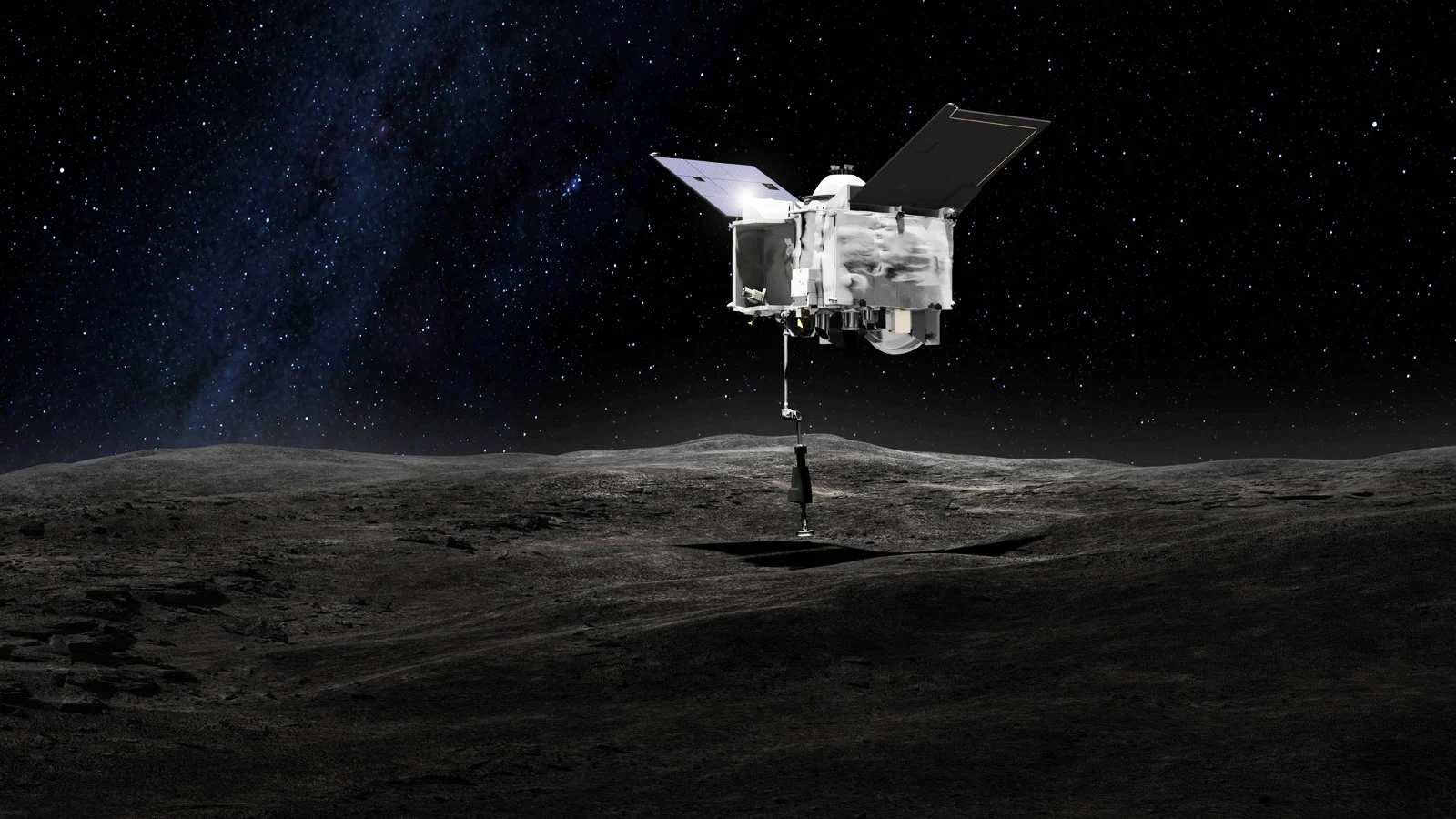 NASA's OSIRIS-REx probe successfully tags giant 'rubble pile' asteroid Bennu