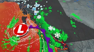 A fall-like storm will threaten B.C. with soaking rains, potent winds and even alpine snow