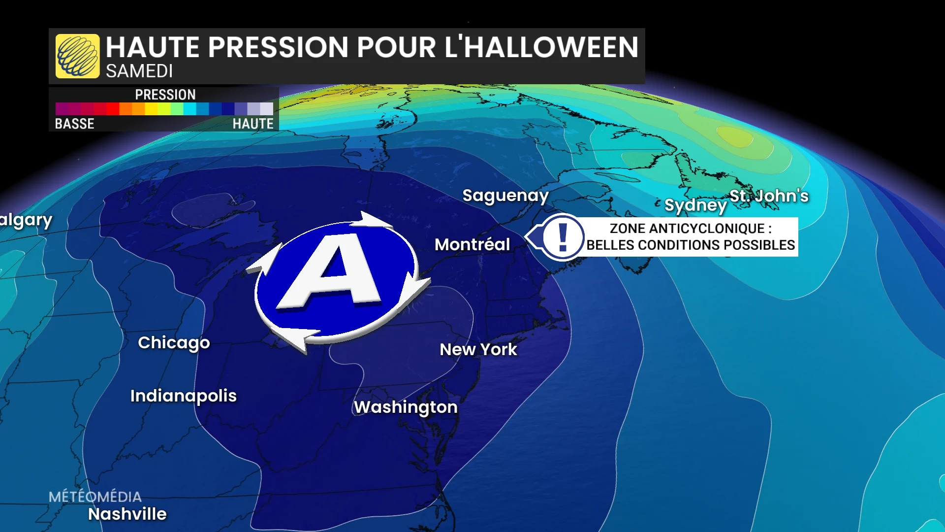 HALLOWEEN haute pression prevision zone anticyclonique