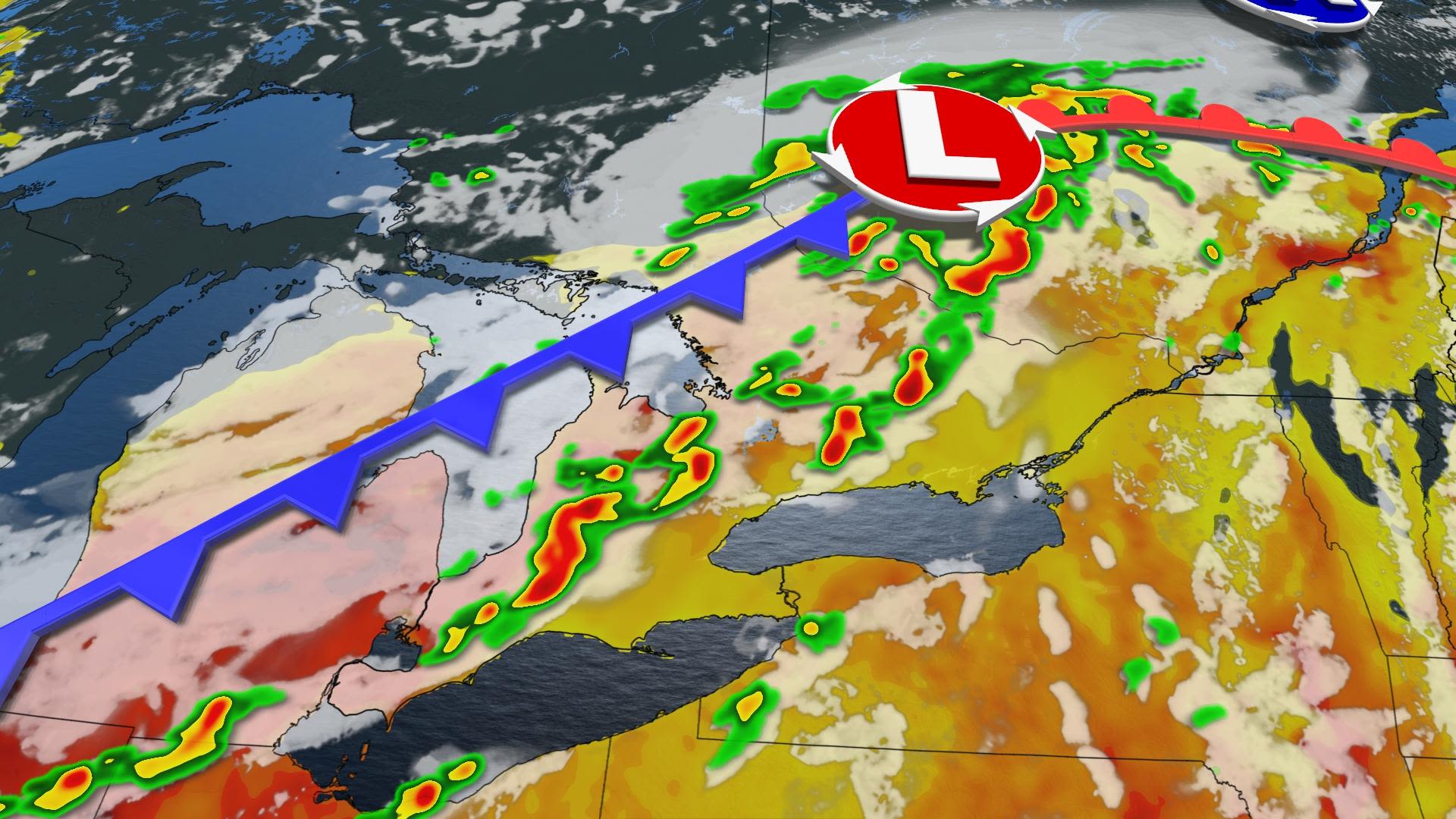 Severe storm risk rises for Ontario Thursday, slight tornado risk - The ...