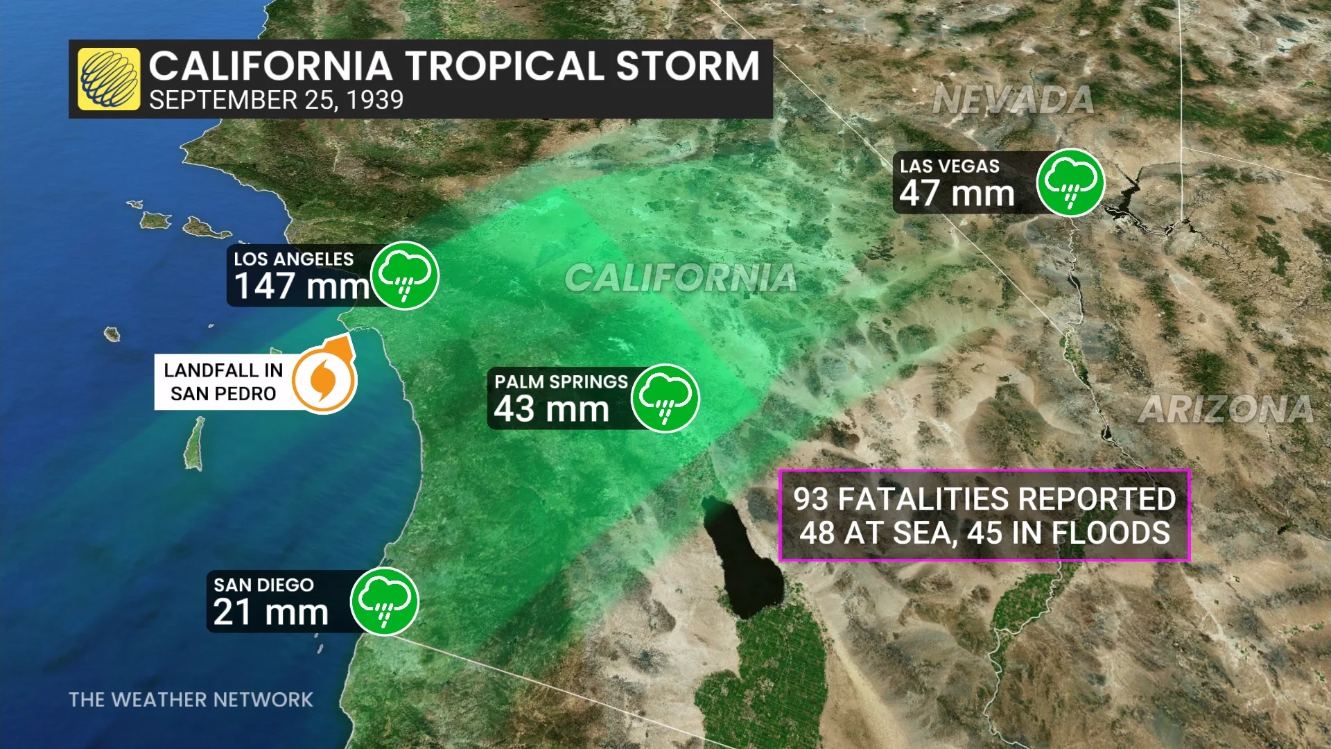 California Tropical Storm September 1939