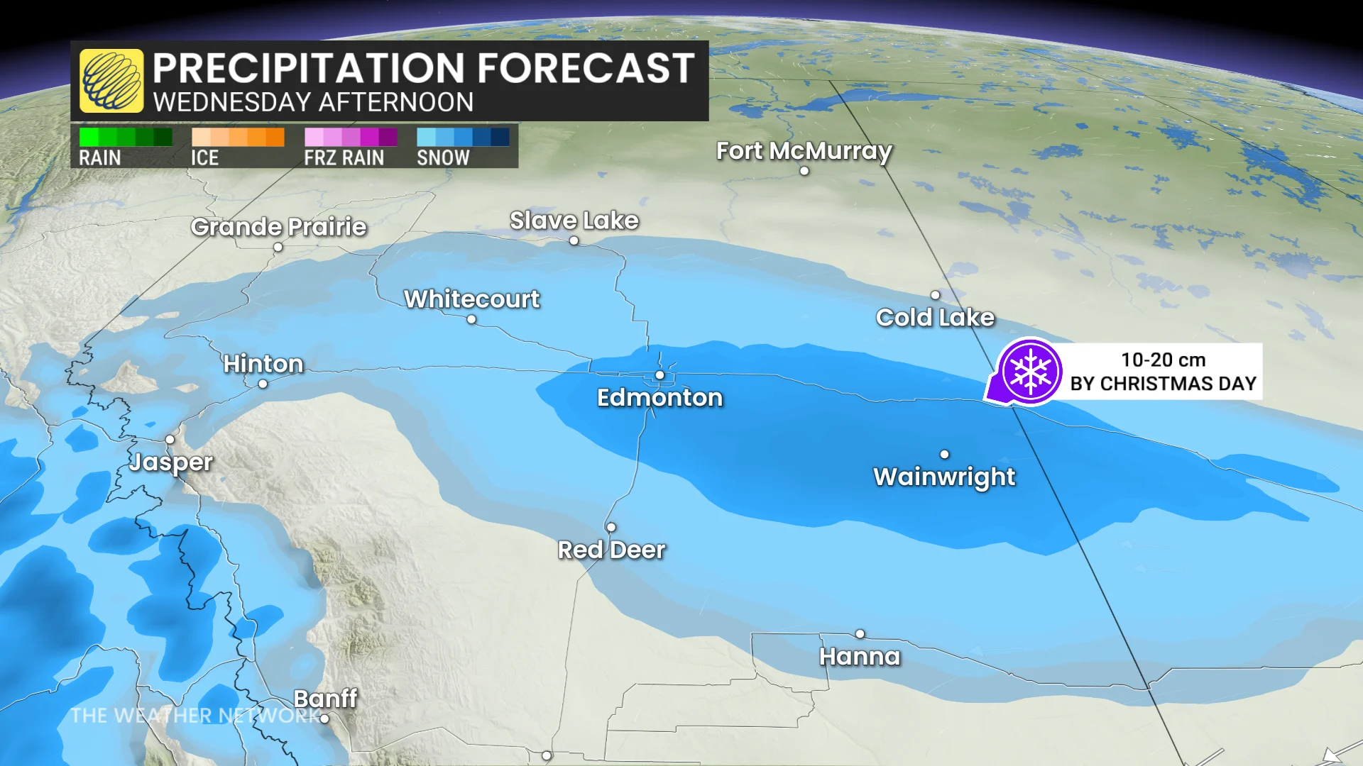Baron - Wednesday afternoon precip Prairies - Dec 23