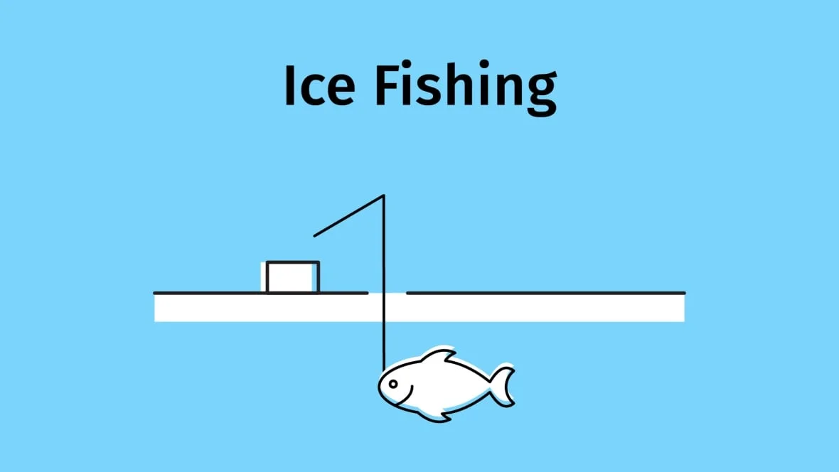 Dr. Anne Huang said ice fishing with friends is considered low risk as it's typically outdoors. However, the risk gets a bit higher if people are close together. (CBC Graphics)