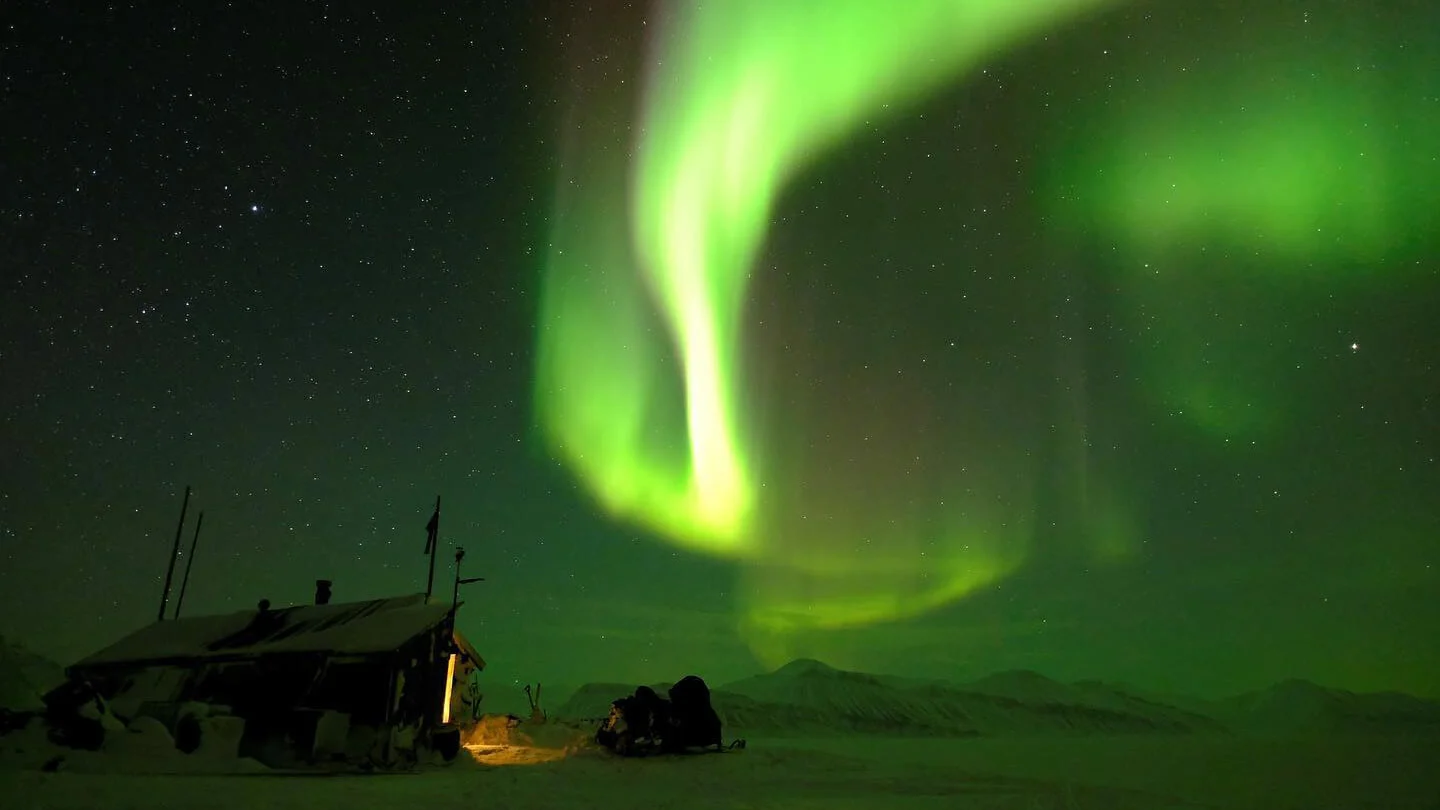 A look at the “entertainment” the pair had to witness while overwintering in the small Svalbard hut called Bamsebu. (Hearts in the Ice)