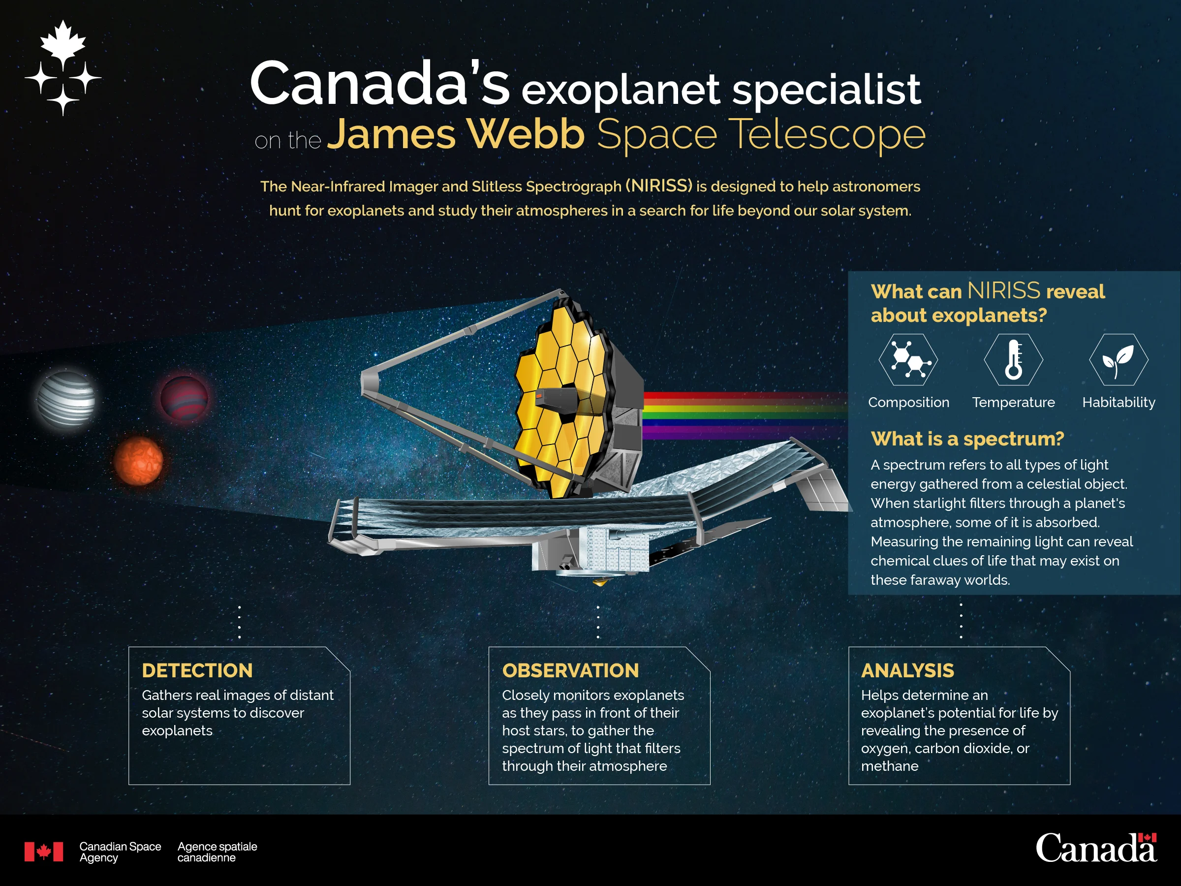 NIRISS - Canada-s exoplanet specialist on JWST - Infographic