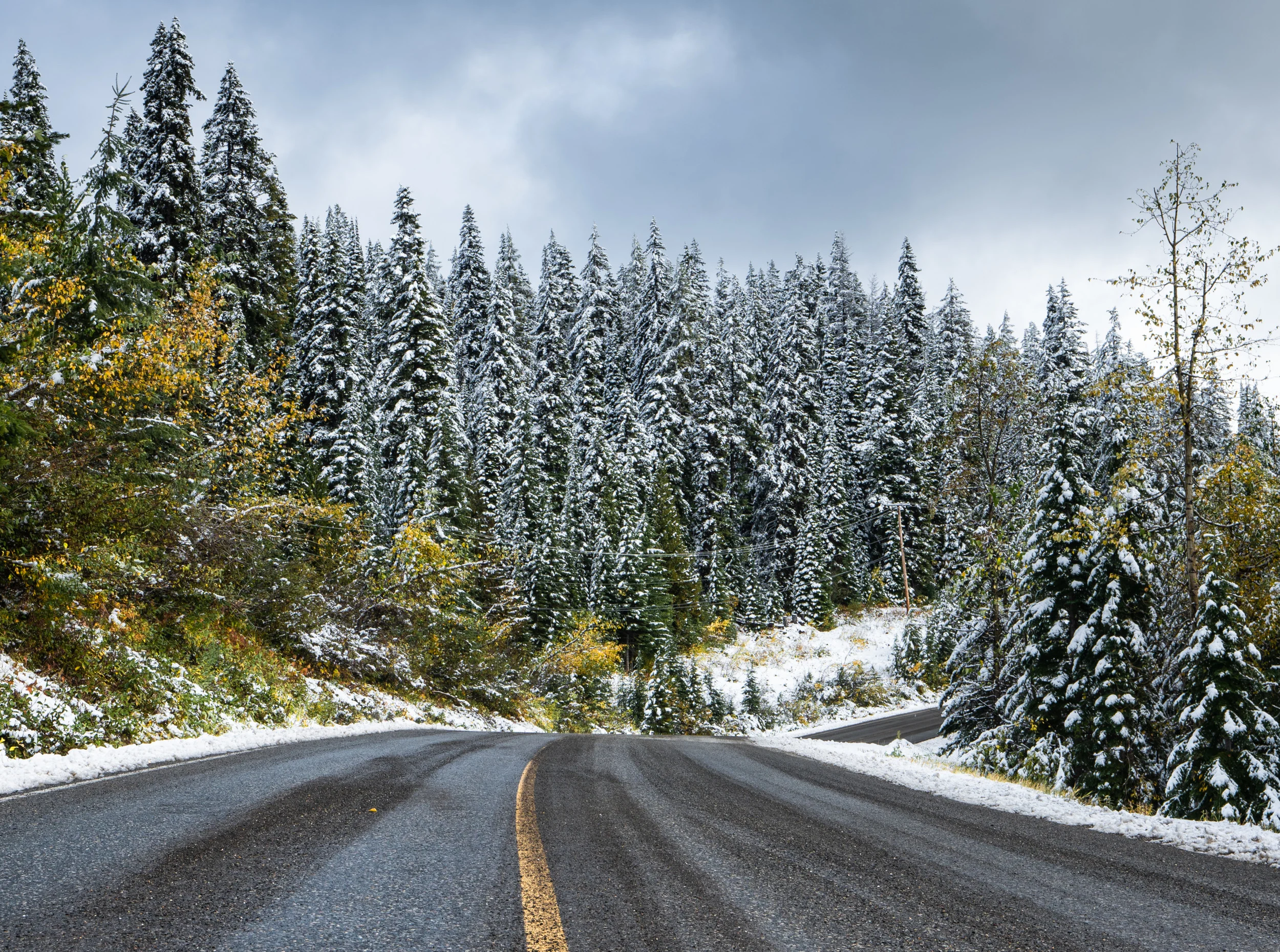 Oct 11, 2020 Kyle Brittain driving through snowy mountains