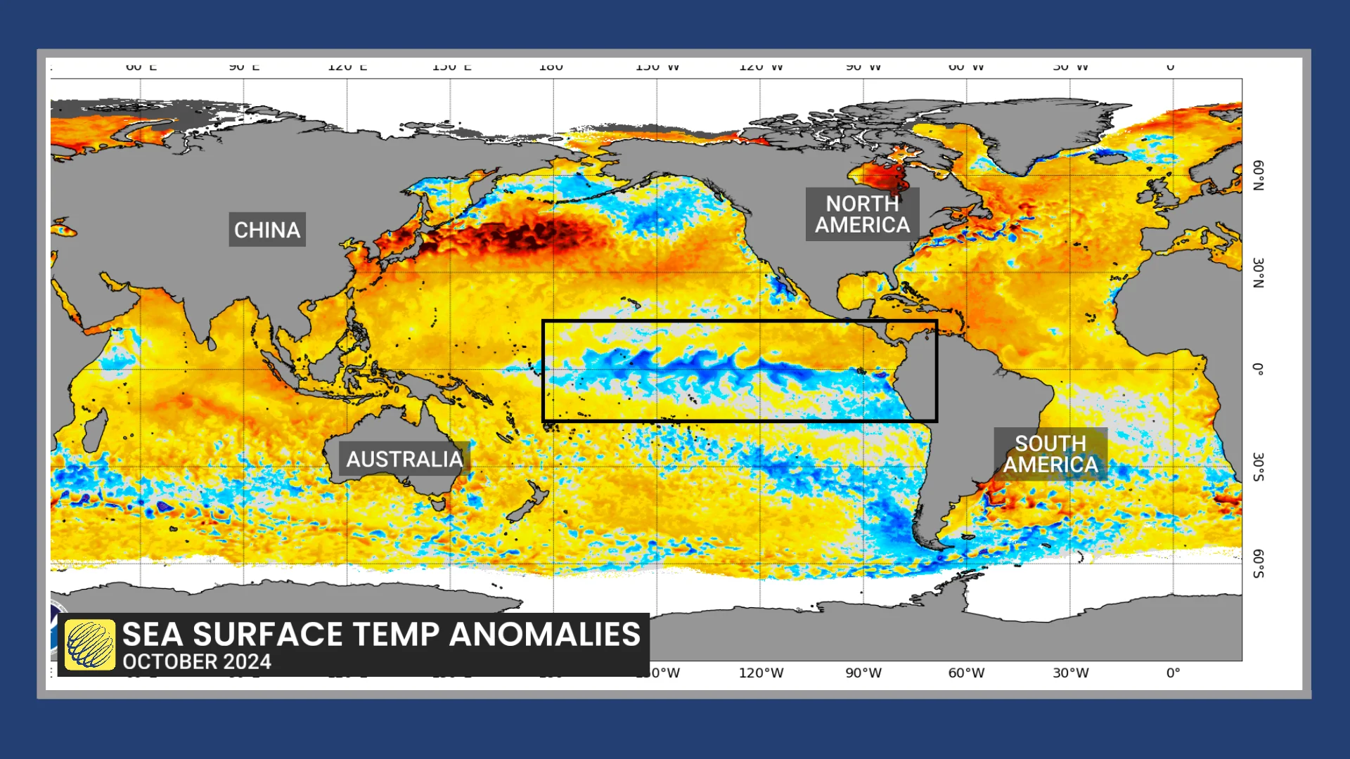 October 2024 Sea Surface Temperature Anomalies