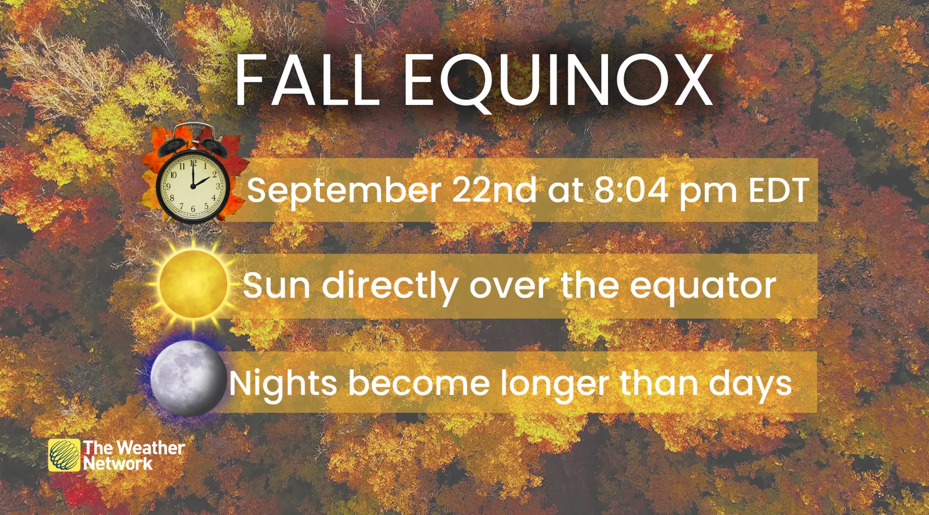 Fall Equinox - first day of fall: Sept 22, 2026