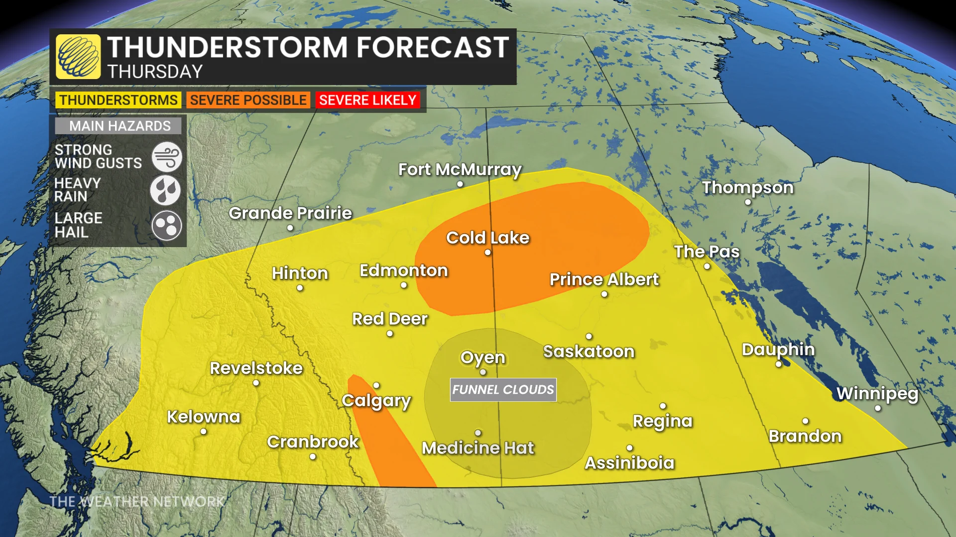 Thunderstorm, Prairies, Manitoba, Sask., Alberta, May 28, 2026. (The Weather Network/Rhythm Reet)