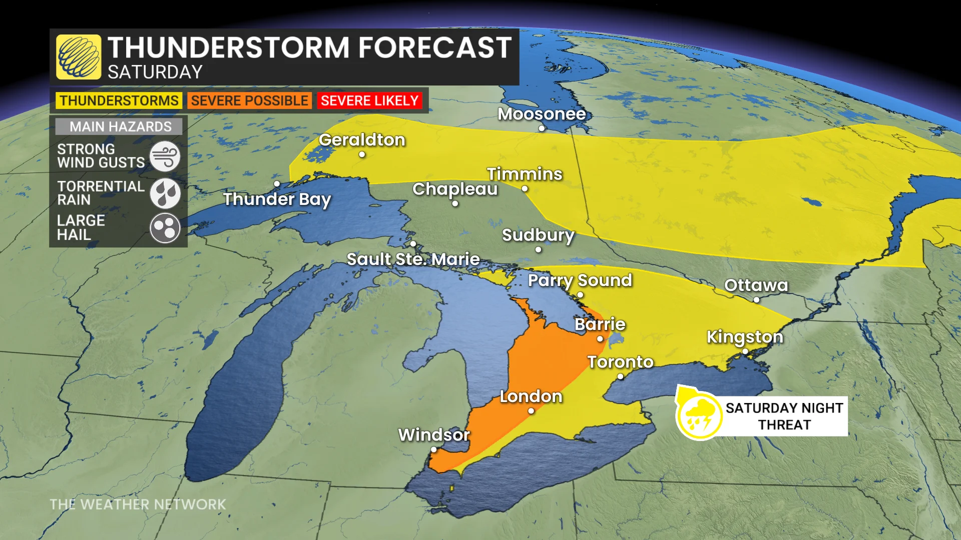 Barron - 0718 ON Saturday Thunderstorm Forecast