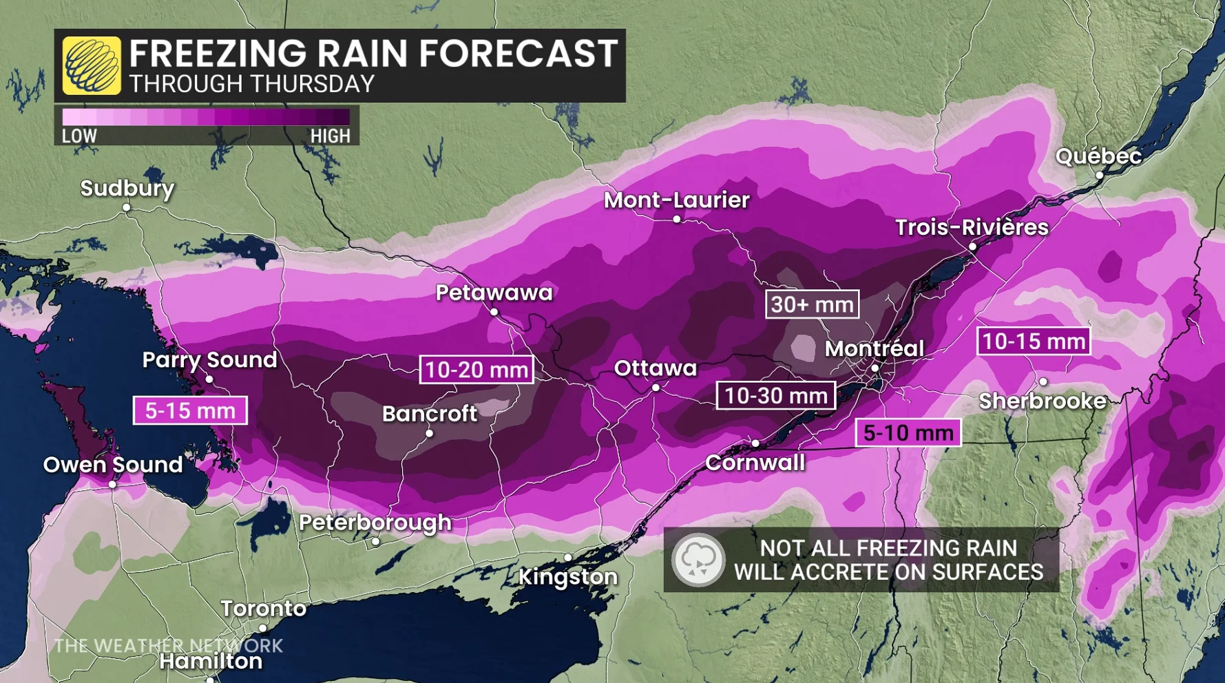 Eastern Ontario, Quebec could see 15-30+mm of freezing rain - The ...