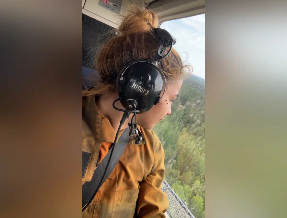 Heather Anderson, Manitoba, Fire, Wildfire, Firefighter, Bissett, June 24, 2025. (CBC News/Heather Anderson)