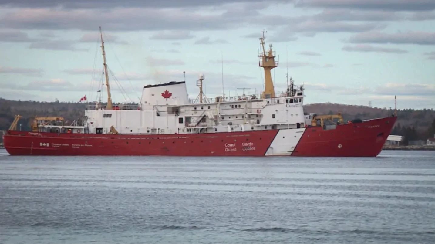 CBC: The Canadian Coast Guard Ship Hudson is stuck in a St. John's shipyard while a maintenance refit runs months longer than expected. (Robert Short/CBC)