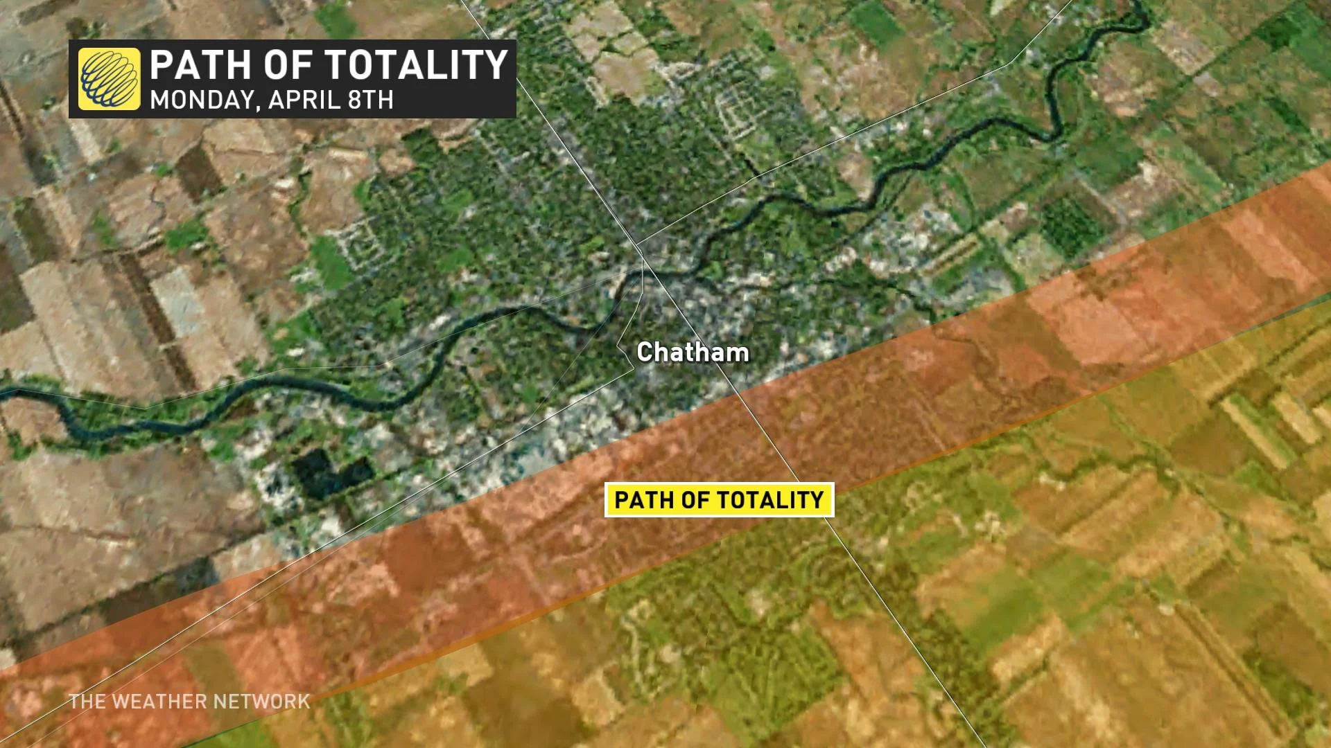 Chatham, Ont. path of totality April 7