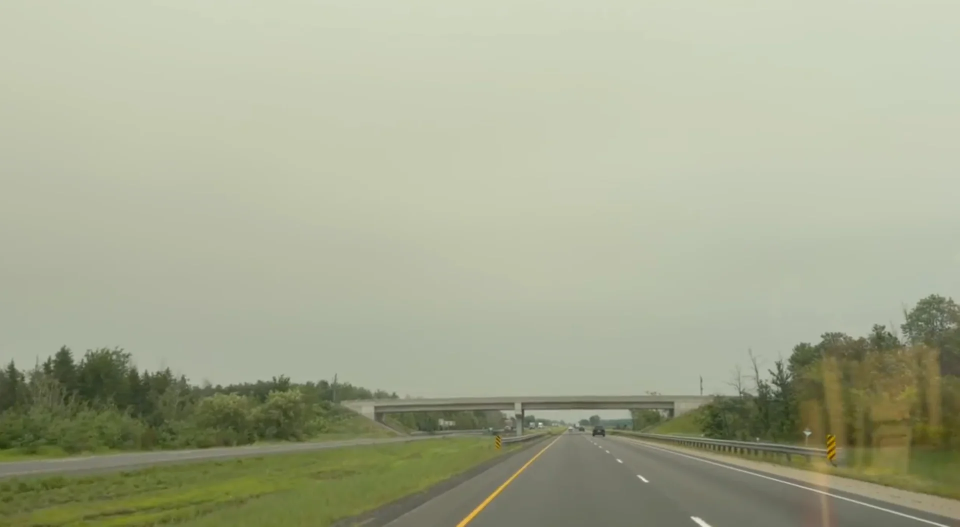 Mark Robinson: Wildfire smoke, smoky sky. Cornwall, Ontario, July 14, 2026.
